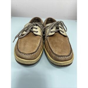 Sperry Boat Shoes Men's 9.5M Tan Suede Moc Toe Casual Boat Shoes Dock